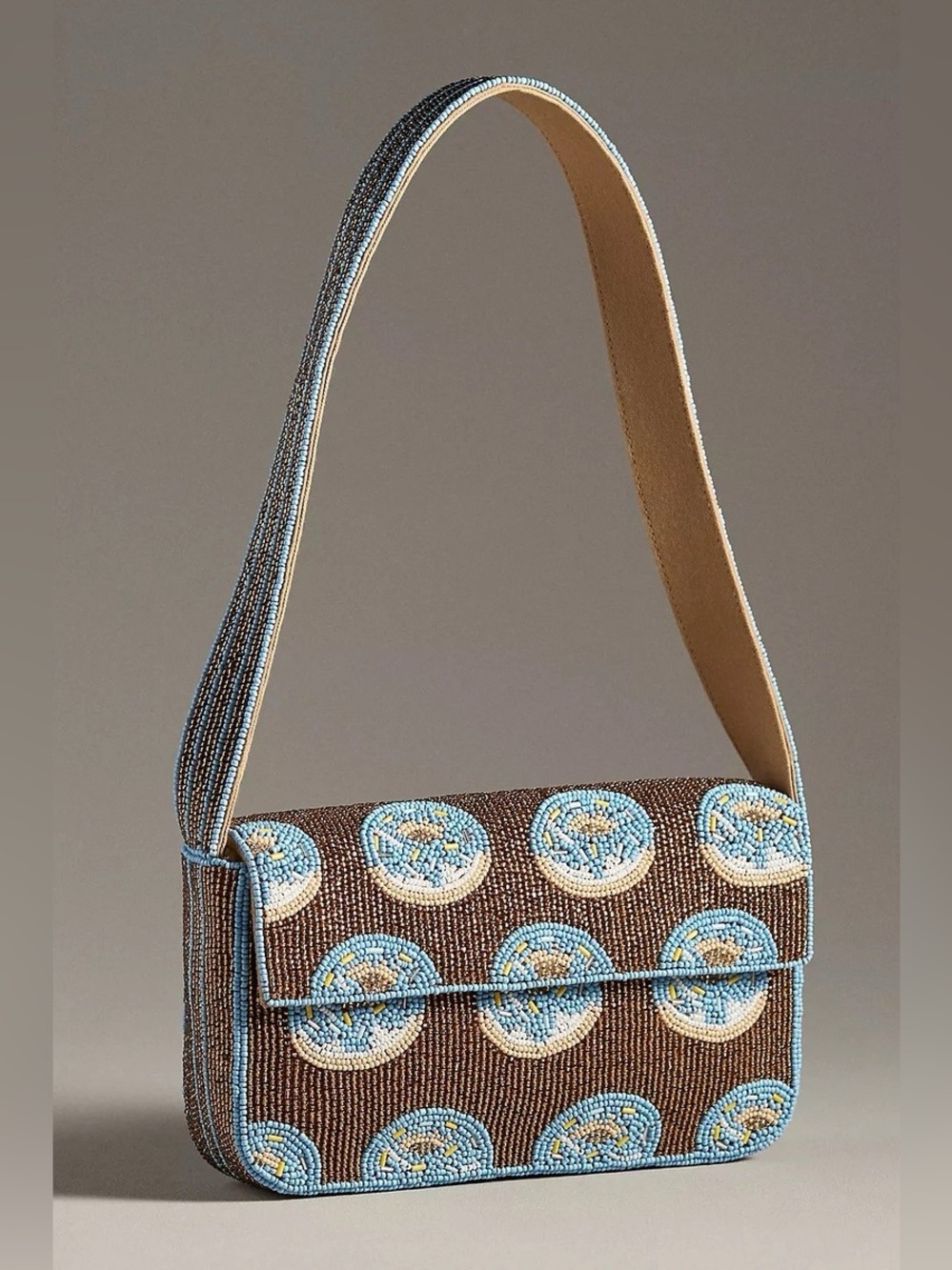 Anthropologie Fiona Beaded Bag: Food & Drink Edition Donut